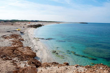 Is Arutas Beach - empty sandy beach on the island of Sardinia