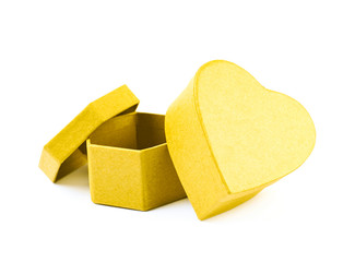 Pile of paper gift boxes isolated