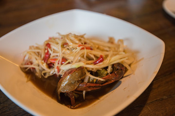 papaya salad, Thai food