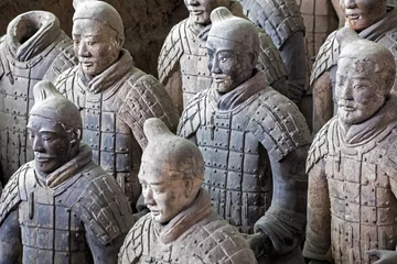 Poster Im Rahmen Weltberühmte Terrakotta-Armee in Xian, China © David Davis