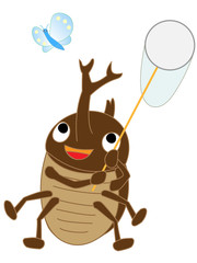 カブトムシの虫取り