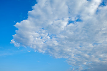Naklejka na ściany i meble Altocumulus cloud on blue blue sky for background backdrop
