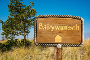 Schild 249 - Babywunsch