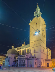 The Latin Cathedral in the evening