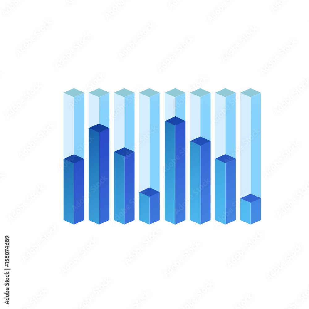 Poster business stats displayed as graph on a futuristic interface - business concept