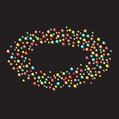 Ball sprinkles of various taste for donut and cake topping. Vector Illustration