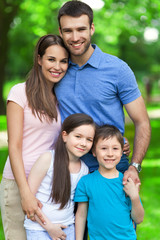 Portrait of young family

