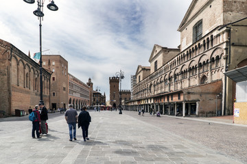 iews of the medieval square trento-Trieste famous for its cathedral and being a world heritage site