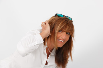 Naklejka premium Beautiful mature woman