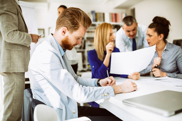 Fototapeta premium Business meeting and brainstorming