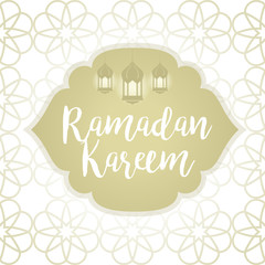 Ramadan Kareem greeting for banner Islamic background