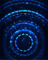 Neon circles abstract background