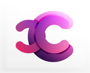 Circle geometric abstract background, colorful business or technology design for web