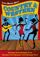 Country and Western Poster