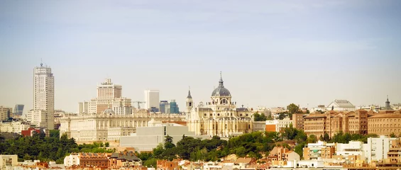 Gordijnen Panoraic view of Madrid © alexat25