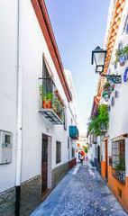 Fototapeta na wymiar Alley in Granada, Granada, Spain