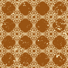 Ornamental grunge vintage textured background. Scratched old seamless