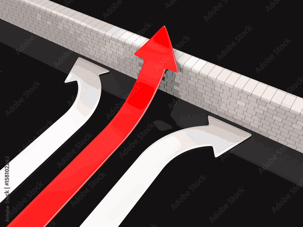 Poster 3d arrows. image with clipping path