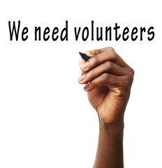 Man holding pencil, isolated on white background