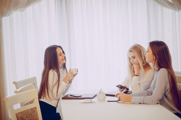 Girl in a restaurant