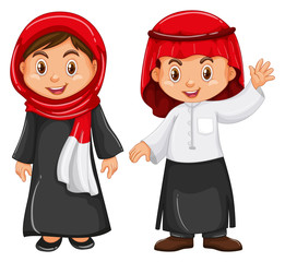Boy and girl in Irag outfit
