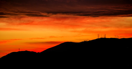 Obraz premium Golden hour sunset