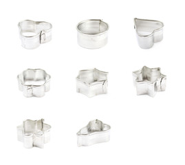 Metal cookie cutter isolated