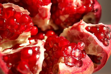 Fresh juicy pomegranate, closeup
