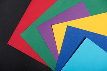 close up view of texture made of various colorful papers