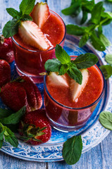 Cold strawberry soup