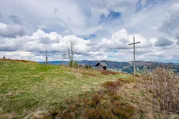 Fototapeta premium Der Gipfel des Berges Blößling im Südschwarzwald