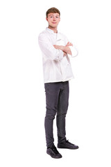 Smiling confident chef isolated over white © Wisiel