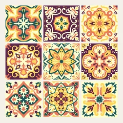 Papier peint Tuiles marocaines Sertie de fond de belle tuile ornementale sans soudure.