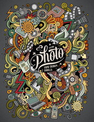 Cartoon cute doodles hand drawn Photo illustration