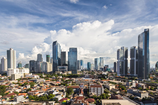 Jakarta Cityscape In Indonesia Capital City