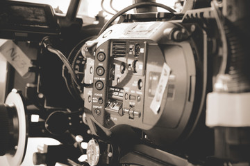 detail of Professional digital video camera