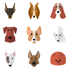 dogs icons set