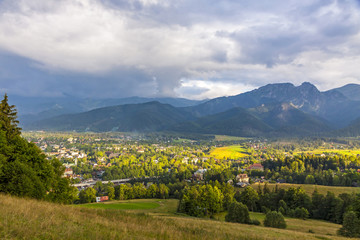 View of Zakopane city, Western Tatras, Poland