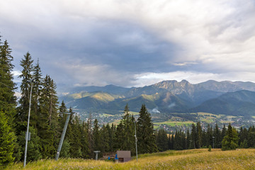 Fototapeta na wymiar View of Zakopane city, Western Tatras, Poland