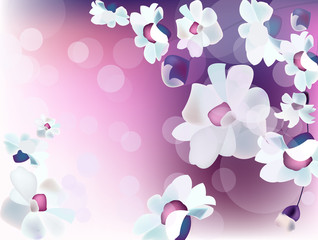 Vector background with floral pattern