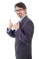 businessman thumb up