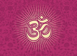 aum syllable, paisley design ,Hinduism, India