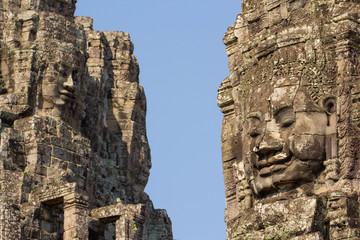 Naklejka premium ancient of Prasat Bayon temple, Angkor Thom