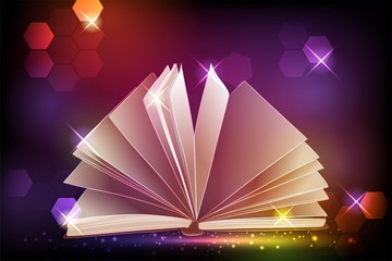 Magic book with light