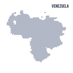 Vector hexagon map of Venezuela on a white background