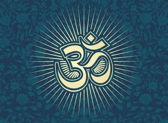 aum syllable, paisley design ,Hinduism, India