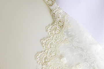 Cream lace background delicate details