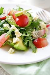 Salad with Avocado and Grapes