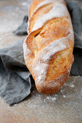 One Crunchy Baguette on slate