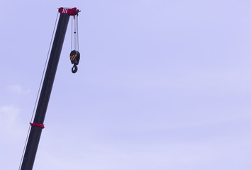 Mechanism of a crane with a hook for lifting loads 